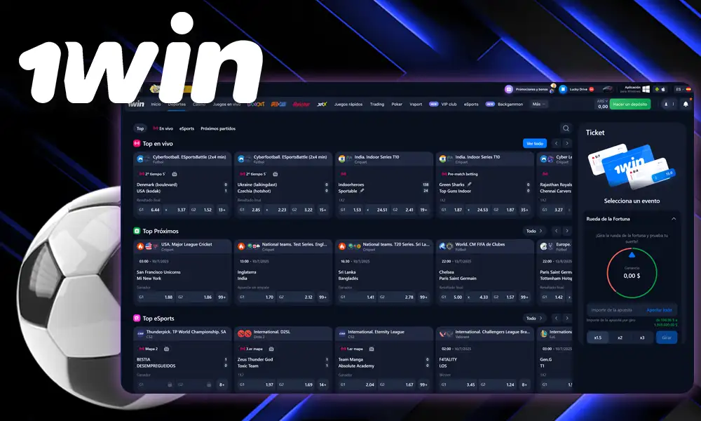 Apuestas 1win mercado completo